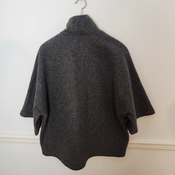 Schott Jacket Size Small Medium Womens Pea Coat Wool Blend Cloak Gray Career - Picture 7 of 14